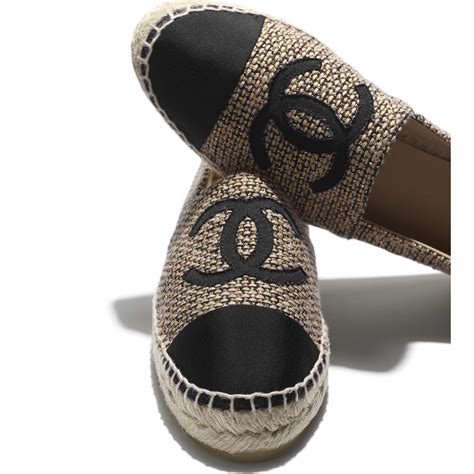 chanel espadrilles uncomfortable|Chanel espadrilles beige and black.